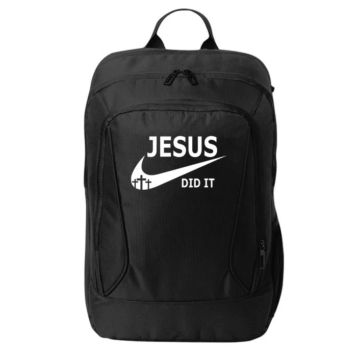 Jesus Did It Faith Cross Christian City Backpack