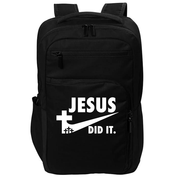 Jesus Did It Faith Cross Christian Impact Tech Backpack