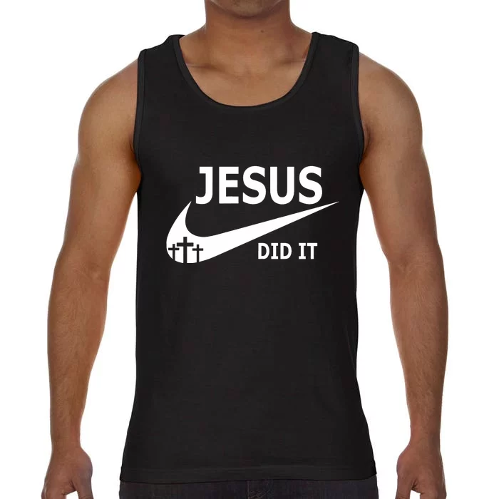 Jesus Did It Faith Cross Christian Comfort Colors® Tank Top