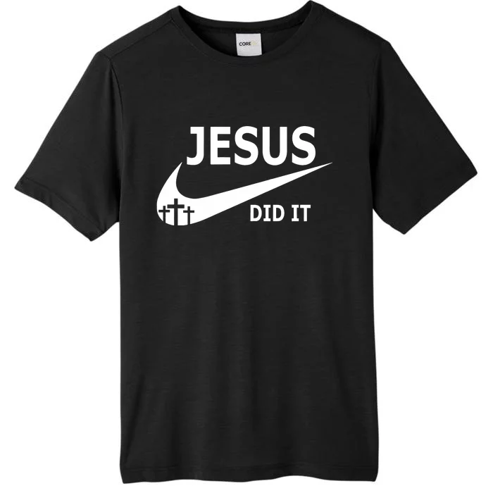 Jesus Did It Faith Cross Christian ChromaSoft Performance T-Shirt