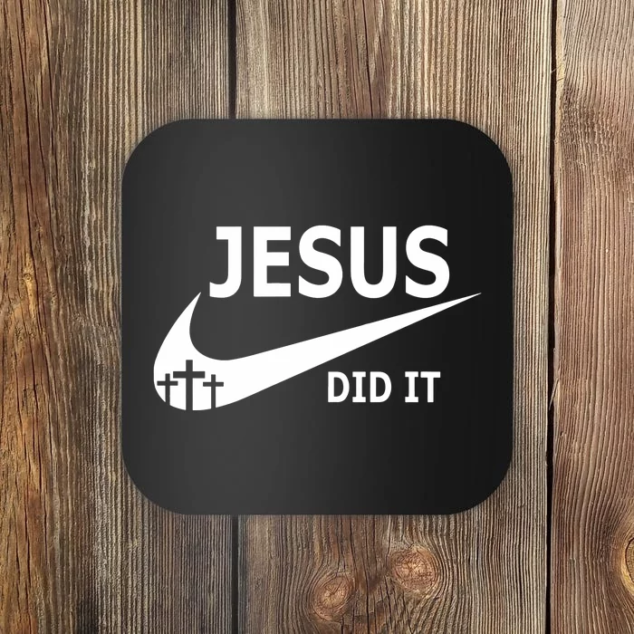 Jesus Did It Faith Cross Christian Coaster