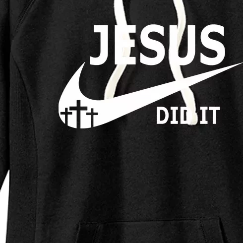 Jesus Did It Faith Cross Christian Women's Fleece Hoodie