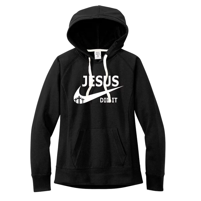 Jesus Did It Faith Cross Christian Women's Fleece Hoodie