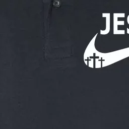 Jesus Did It Faith Cross Christian Softstyle Adult Sport Polo