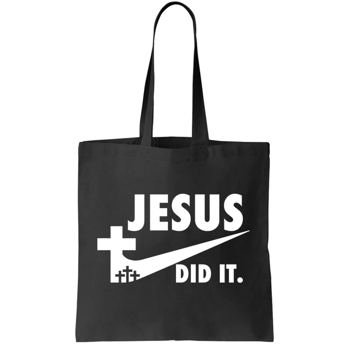 Jesus Did It Faith Cross Christian Tote Bag