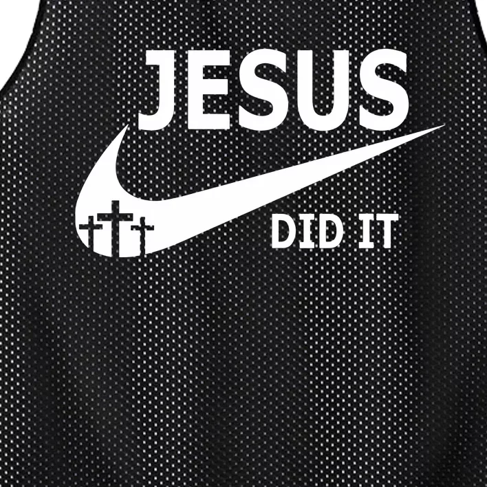 Jesus Did It Faith Cross Christian Mesh Reversible Basketball Jersey Tank