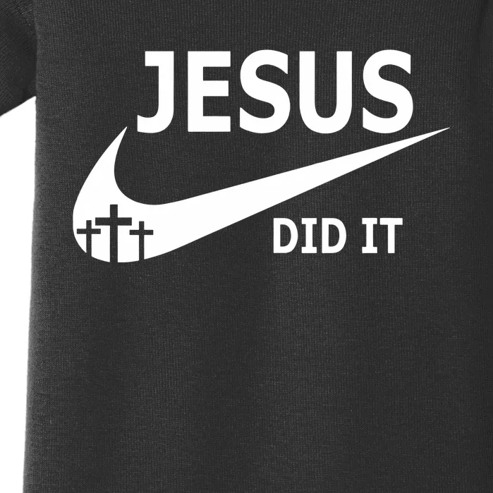 Jesus Did It Faith Cross Christian Baby Bodysuit