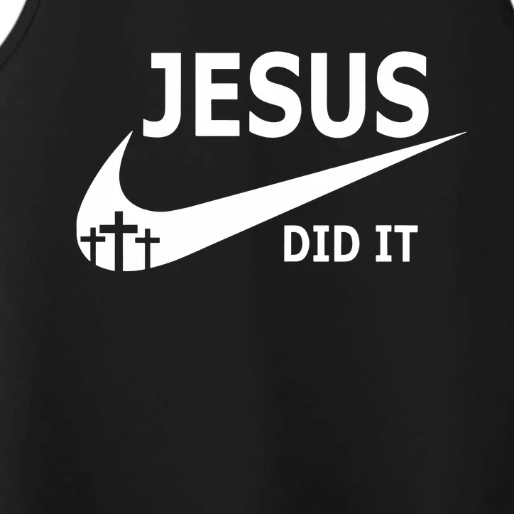 Jesus Did It Faith Cross Christian Performance Tank