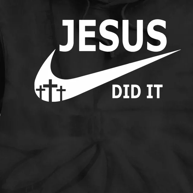 Jesus Did It Faith Cross Christian Tie Dye Hoodie