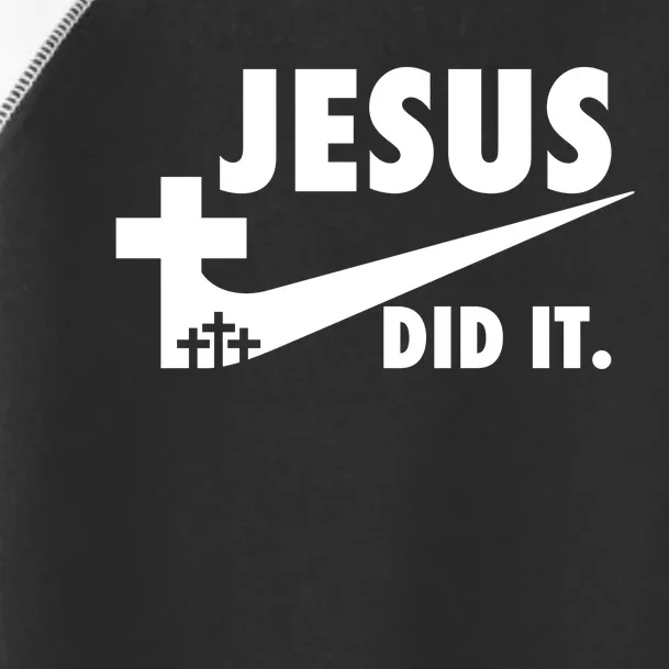 Jesus Did It Faith Cross Christian Toddler Fine Jersey T-Shirt