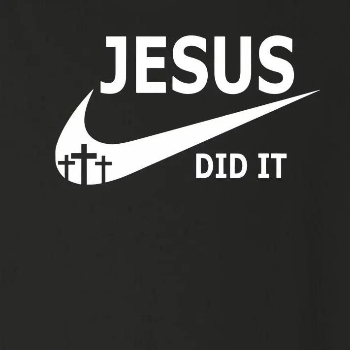 Jesus Did It Faith Cross Christian Toddler Long Sleeve Shirt