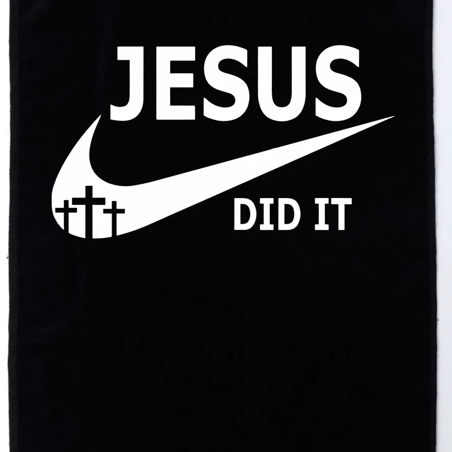 Jesus Did It Faith Cross Christian Platinum Collection Golf Towel