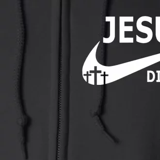 Jesus Did It Faith Cross Christian Full Zip Hoodie