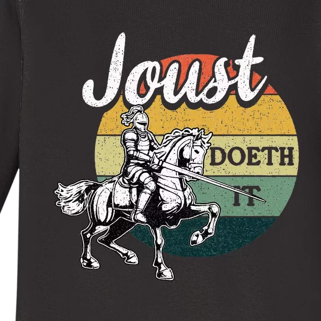 Joust Do It Jousting Knight Renaissance Festival Medieval Baby Long Sleeve Bodysuit