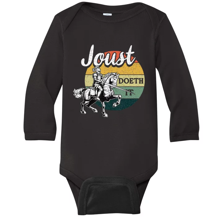 Joust Do It Jousting Knight Renaissance Festival Medieval Baby Long Sleeve Bodysuit