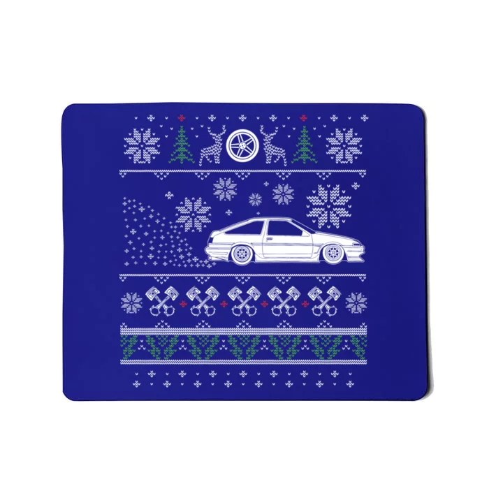 Japanese Drifting Initial Drift Car Love Ugly Christmas Ugly Gift Mousepad