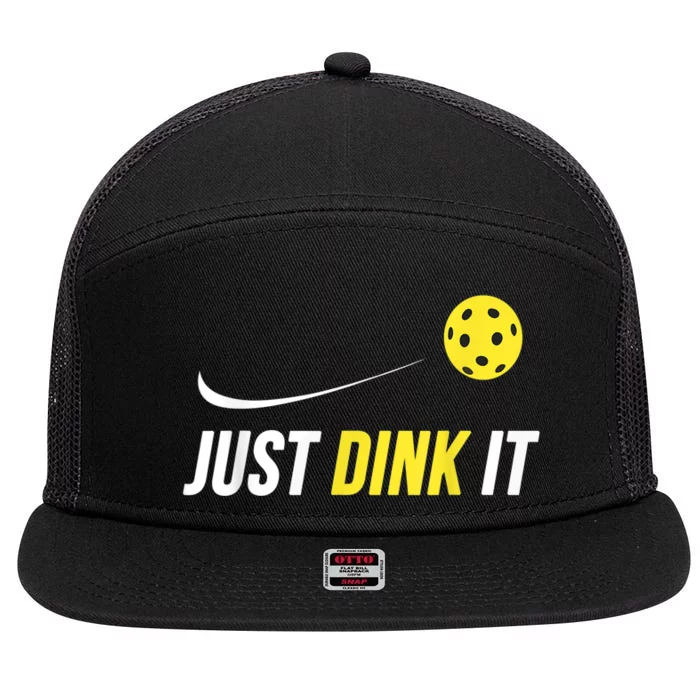 Just Dink It Funny Pickleball Shirt 7 Panel Mesh Trucker Snapback Hat