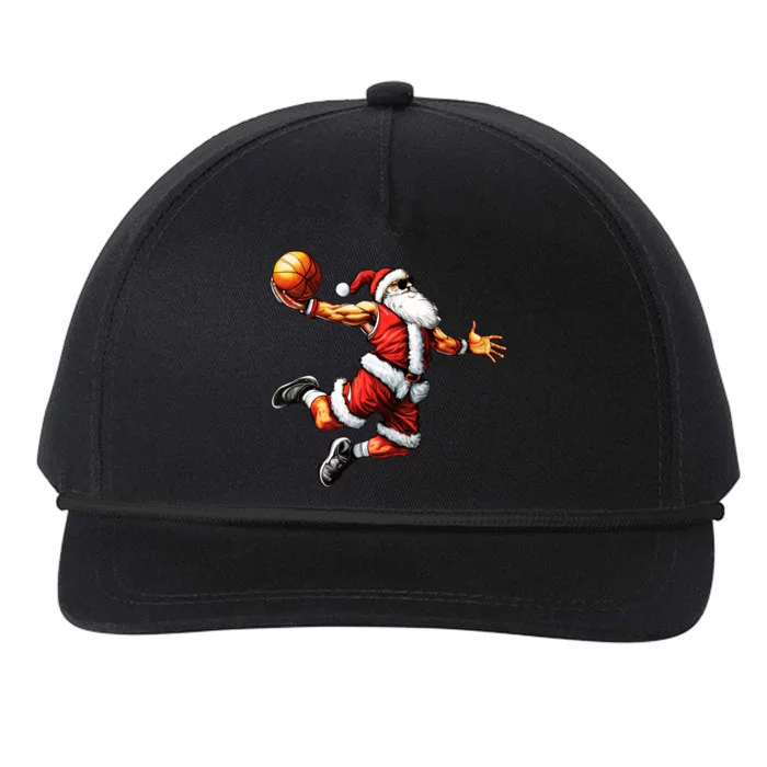 Just Dunk It Santa Claus Basketball Christmas Tree Ornats Funny Gift Snapback Five-Panel Rope Hat