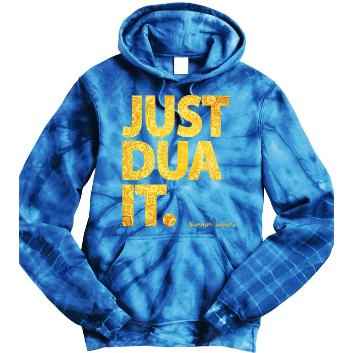 Just Dua It Islamic Muslim Gold Edition Great Gift Tie Dye Hoodie