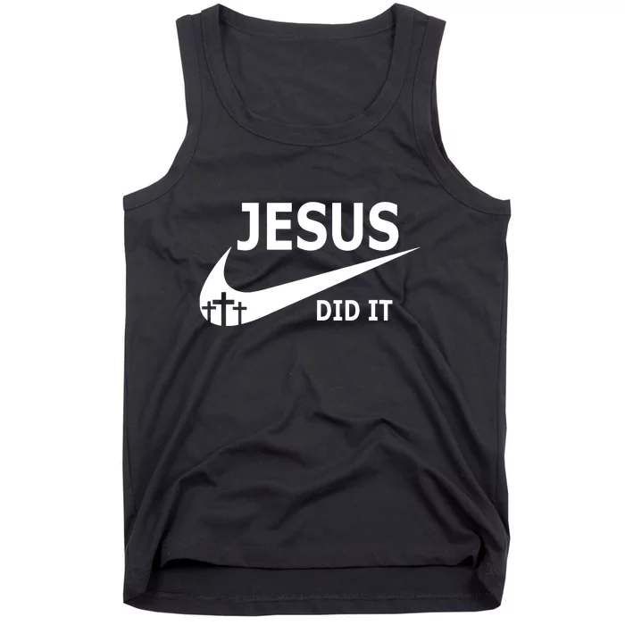 Jesus Did It My Savior Died For My Sins 3 Crosses Christian Catholic Tank Top