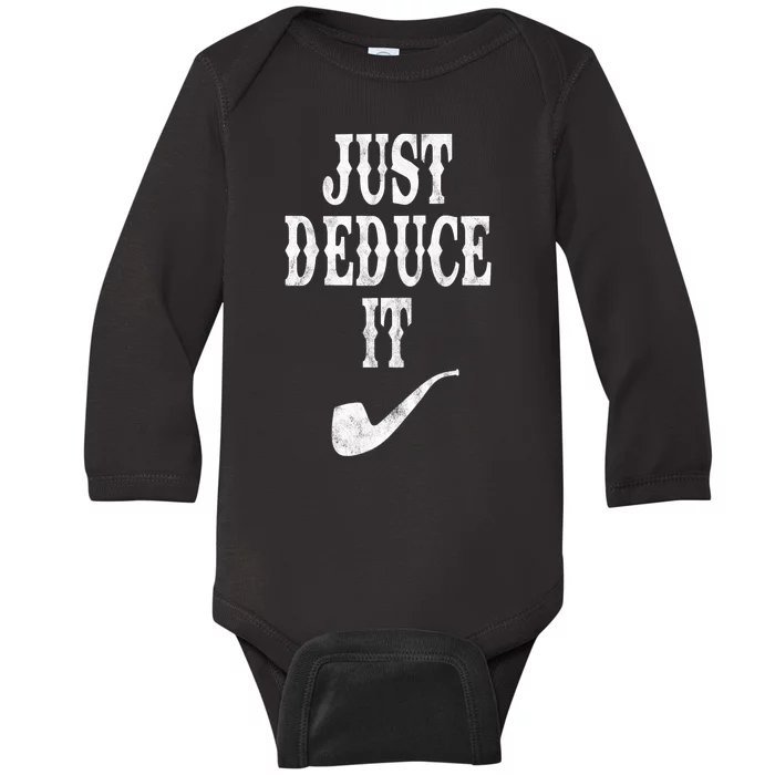 Just Deduce It Funny Retro Baby Long Sleeve Bodysuit