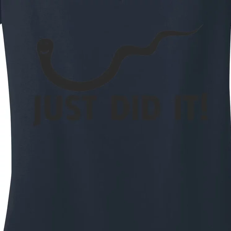 JUST DID IT FUNNY Women's V-Neck T-Shirt