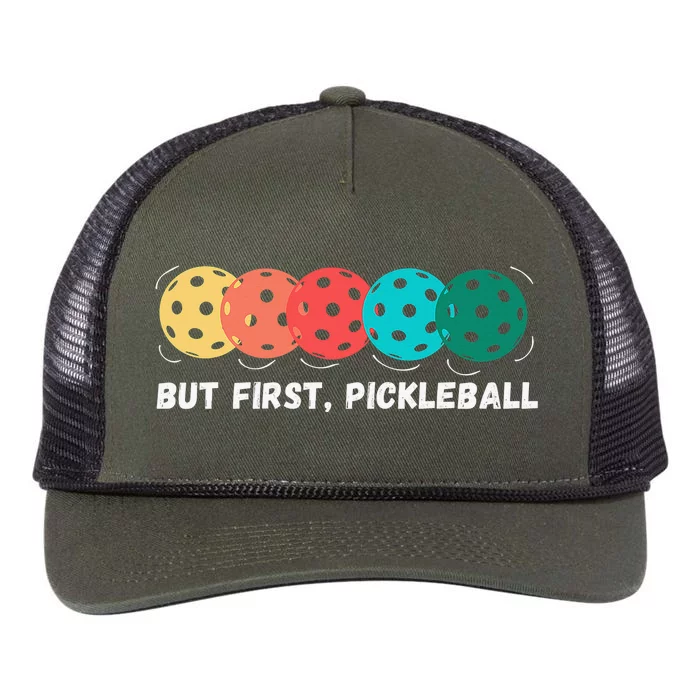 Just Dink It Funny Pickleball Pickle Ball Retro Rope Trucker Hat Cap