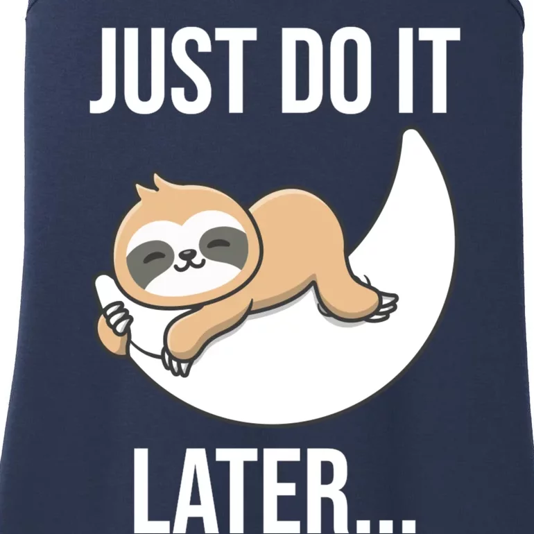 Just Do It Later Sloth Ladies Essential Tank