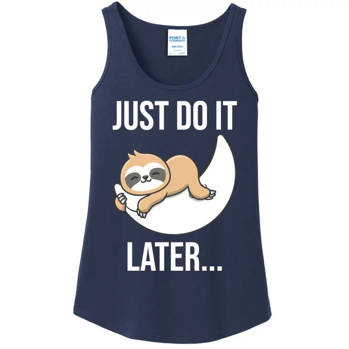 Just Do It Later Sloth Ladies Essential Tank