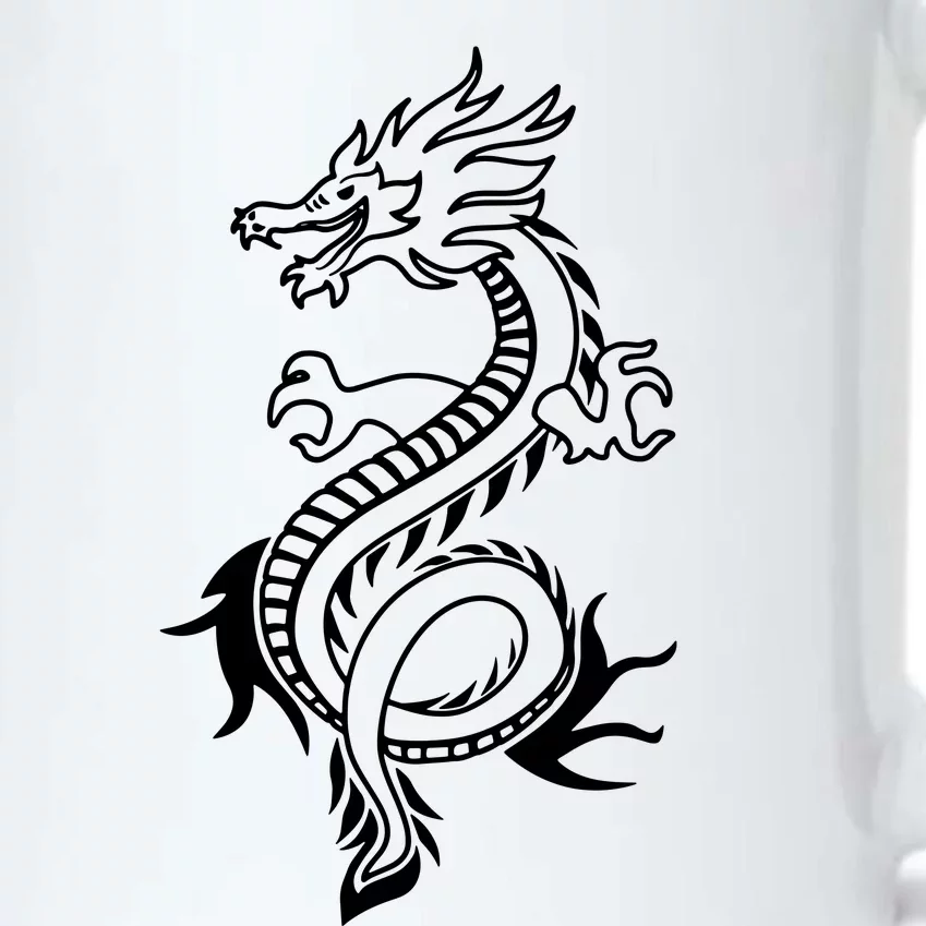 Japanese Dragon Black Color Changing Mug