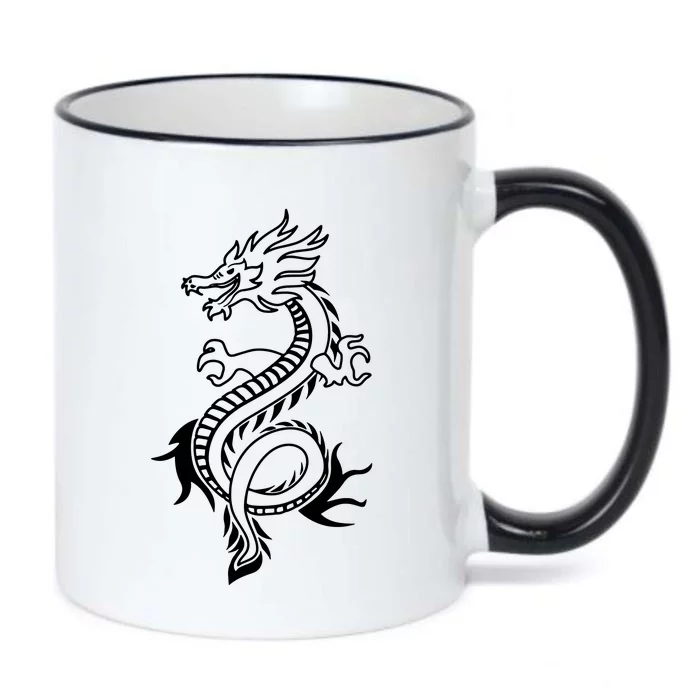 Japanese Dragon Black Color Changing Mug