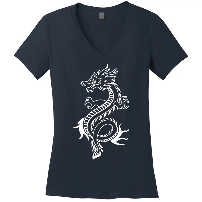 Japanese Dragon Women's V-Neck T-Shirt