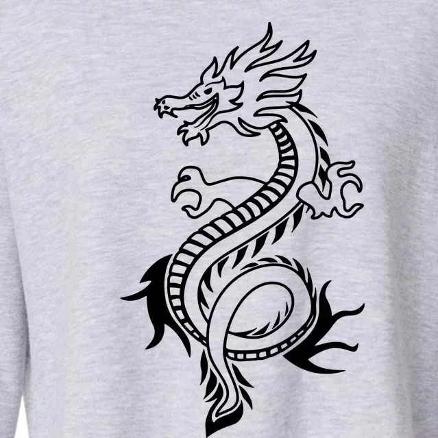 Japanese Dragon Cropped Pullover Crew