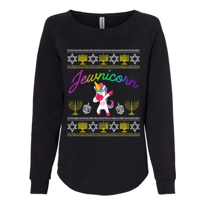 Jewnicorn Dabbing Jewish Unicorn Hanukkah Pajama Womens California Wash Sweatshirt