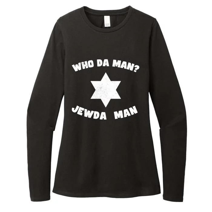 Jew Da Jewish Hebrew Fathers Day Kosher Gym Best Dad Gift Womens CVC Long Sleeve Shirt