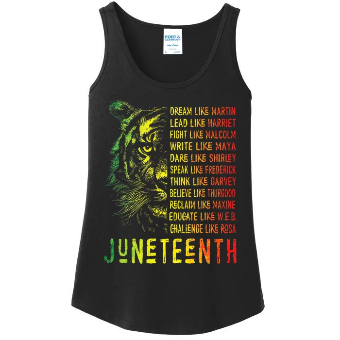 Juneteenth Dream Like Leaders Black History Ladies Essential Tank