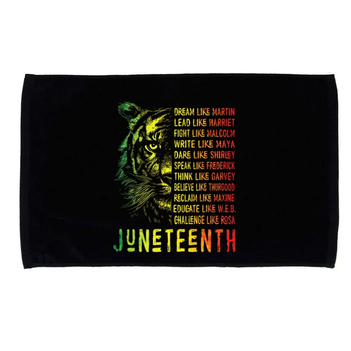 Juneteenth Dream Like Leaders Black History Microfiber Hand Towel