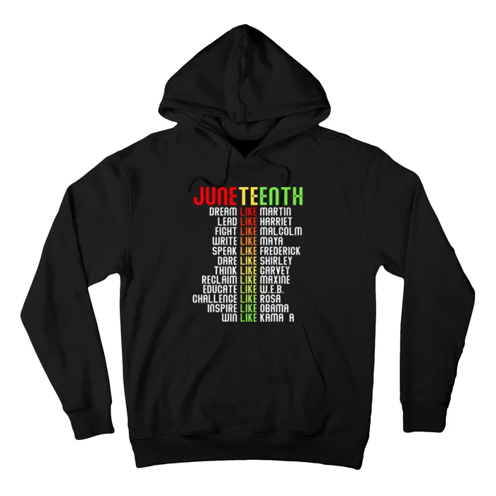 Juneteenth Dream Like Leaders Black Women Boy Girl Hoodie