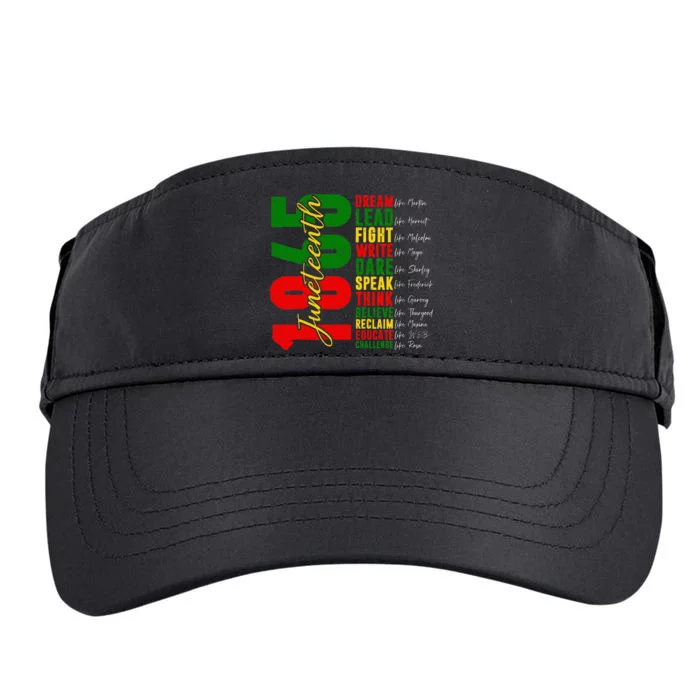 Juneteenth Dream Like Leaders Black History Adult Drive Performance Visor