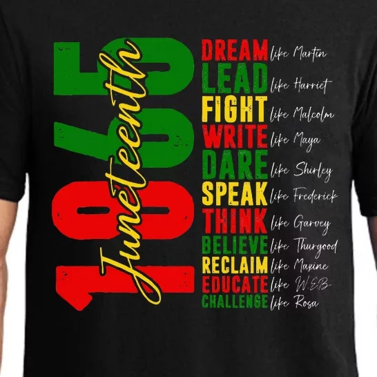 Juneteenth Dream Like Leaders Black History Pajama Set