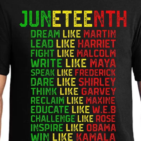 Juneteenth Dream Like Leaders Black Women Pajama Set