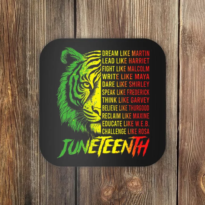 Juneteenth Dream Like Leaders Black History Coaster