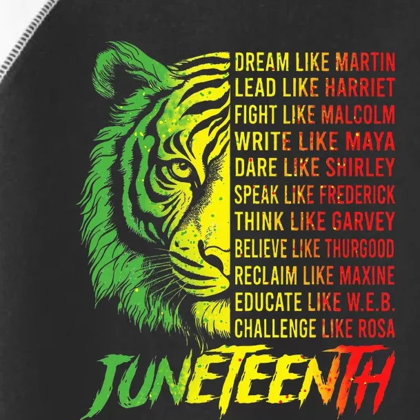 Juneteenth Dream Like Leaders Black History Toddler Fine Jersey T-Shirt