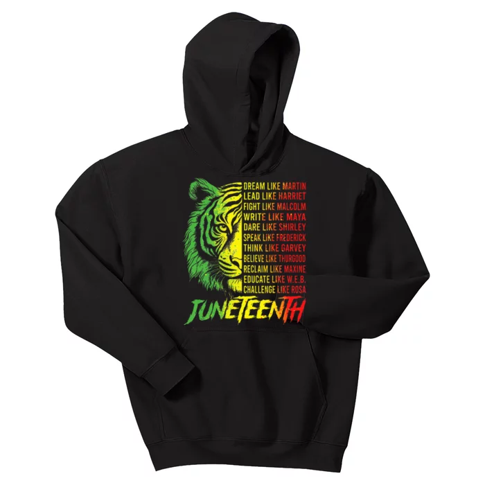 Juneteenth Dream Like Leaders Black History Kids Hoodie