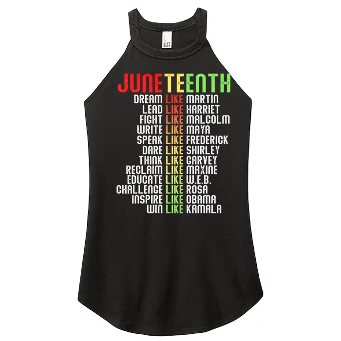 Juneteenth Dream Like Leaders Black Juneteenth Freedom Day Black History Month Women’s Perfect Tri Rocker Tank