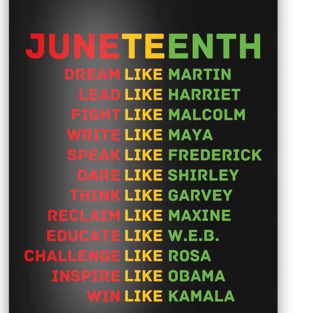 Juneteenth Dream Like Leaders Black Men Women Boy Girl Fun Poster