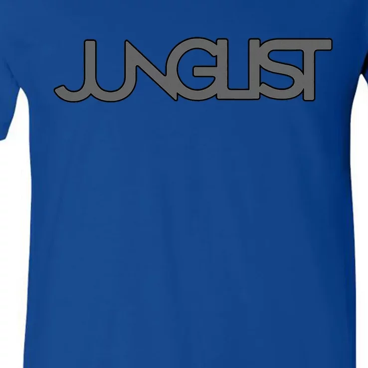 Junglist Dnb Minimalist Drum N Bass Raver V-Neck T-Shirt