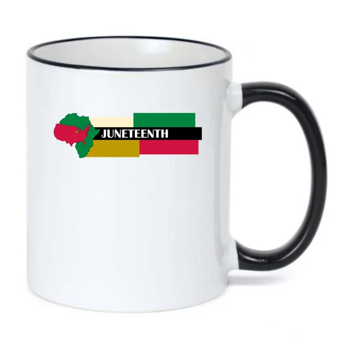 Juneteenth Day Map Black Color Changing Mug