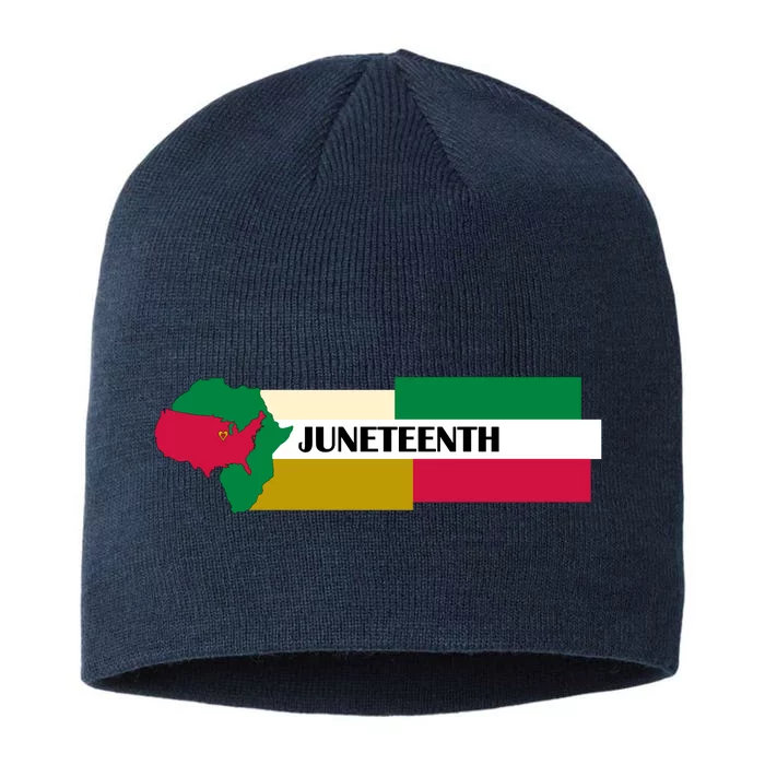 Juneteenth Day Map 8 1/2in Sustainable Knit Beanie