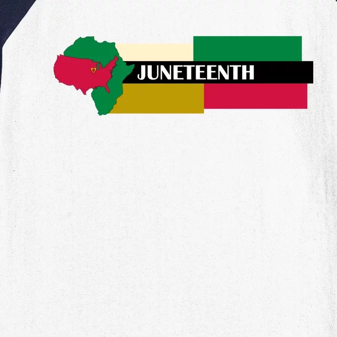 Juneteenth Day Map Baseball Sleeve Shirt